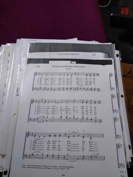 Photo of free Choir music in sheet protectors (near Forest Glen Metro) #2