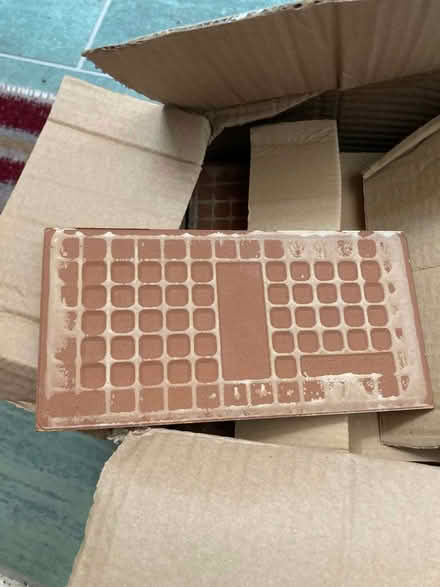 Photo of free Gloss red ceramic tiles, 10x20cm, approx 2.5 sq.m. (St Ives PE27) #4