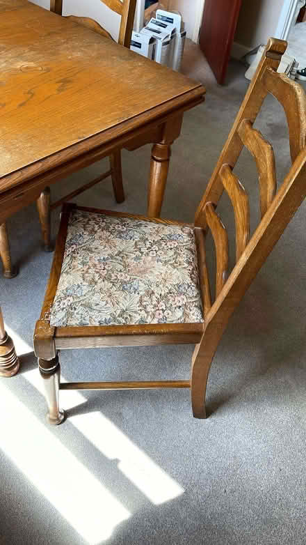 Photo of free Solid wood extendable table and 4 chairs (Potters Bar EN6) #1