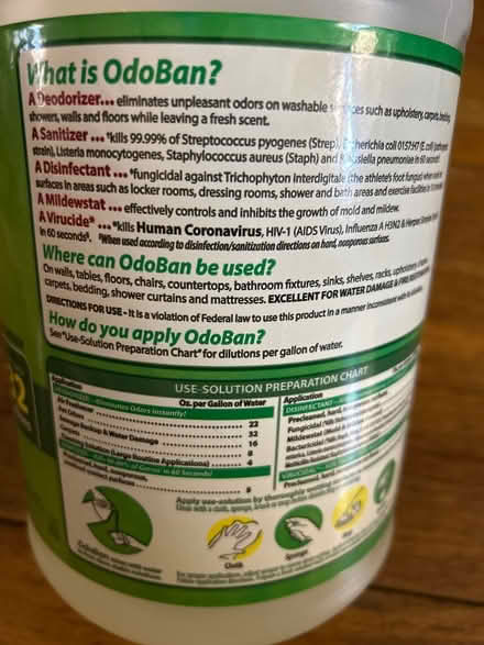 Photo of free OdoBan disinfectant (West Ridge - Peterson/Western) #2