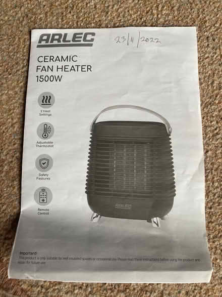 Photo of free Mini fan heater (Starbeck HG1) #2