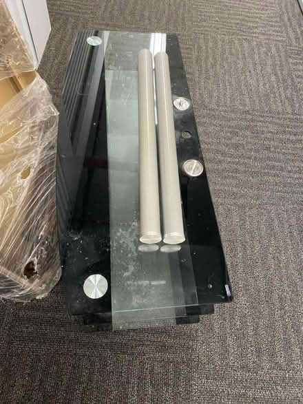 Photo of free Glass TV stand (Brooklyn, NY) #1