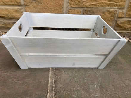 Photo of free Grey wooden storage crate (Stannington NE61) #1