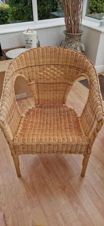 Photo of free Small wicker chair (SK8 Cheadle) #1