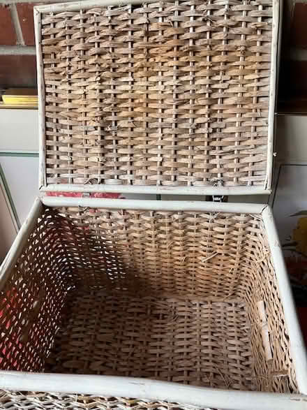 Photo of free rattan basket with hinged lid (south sunnyvale) #2