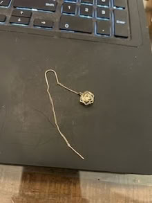 Photo of free Single earring (Golden Triangle) #1