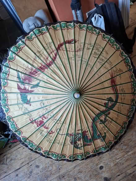 Photo of free Antique Chinese dragon parasol (Walkley, S6) #1