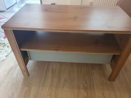 Photo of free Wood veneer TV unit with shelf and drawer (Galmington TA1) #4