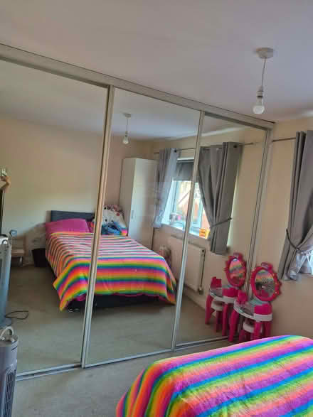 Photo of free 3 mirrored sliding doors with runners (Wordsley DY8) #1