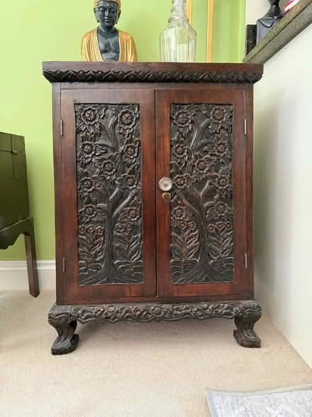 Photo of free Carved wooden cabinet from Thailand (Battersea SW11) #1