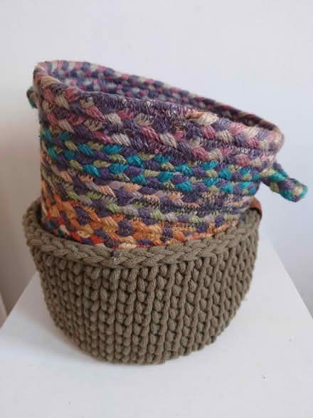 Photo of free Two fabric baskets (Rushden) #1