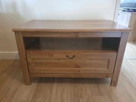 Photo of free Wood veneer TV unit with shelf and drawer (Galmington TA1) #1