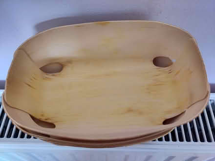 Photo of free 5 washed wooden pie trays (Henleaze Ward BS9) #1