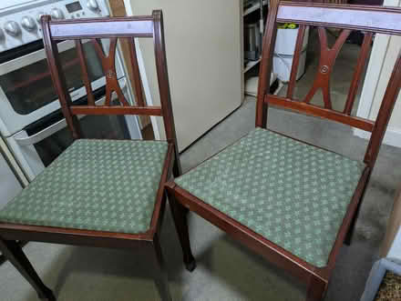 Photo of free 3 wooden chairs (Park North SN3) #1