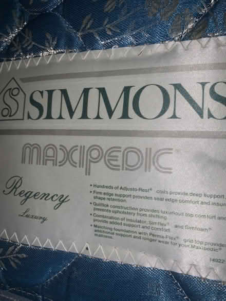 Photo of free FullSize Simmons Maxipedic Mattress (Darien) #1