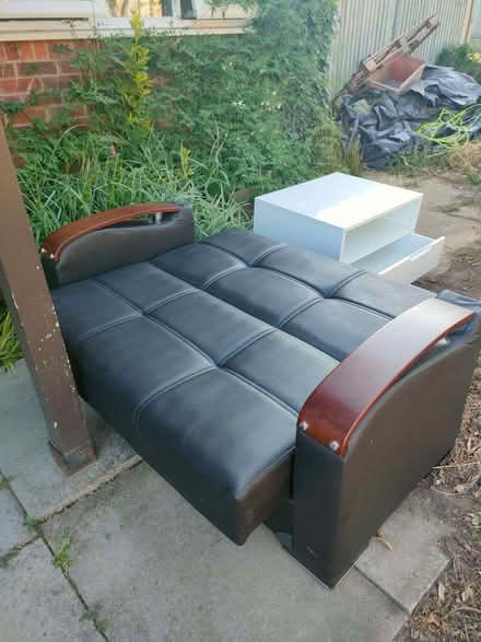 Photo of free 2-3 seater couch/folding bed/storage (Shortstown MK42) #2