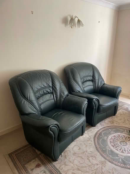 Photo of free Faux leather armchairs (Eastbourne BN20) #1
