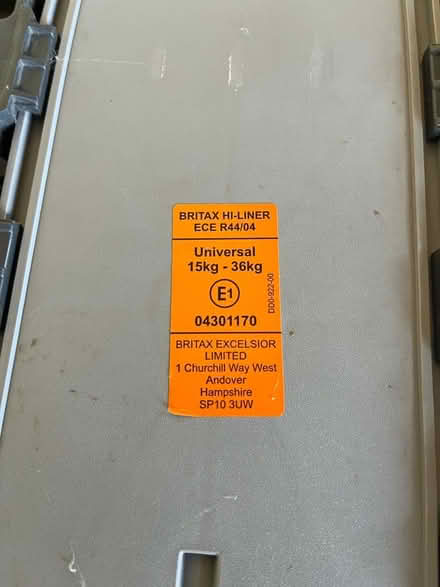 Photo of free Britax Hi-Liner Universal Child Car Seat (Astley Abbots WV16) #3