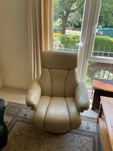 Photo of free Faux leather recliner. (Eastbourne BN20) #1