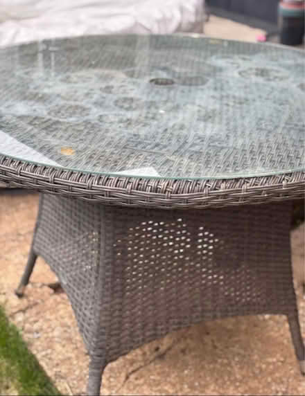 Photo of free Rattan circular table (Waltham Abbey EN9) #1