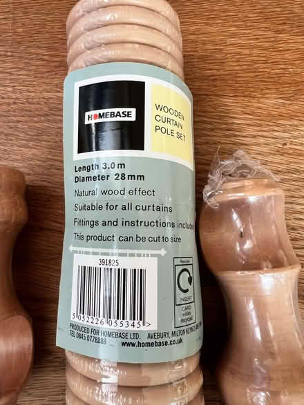 Photo of free New Wooden curtain rings & brackets (Barnes SW13) #2