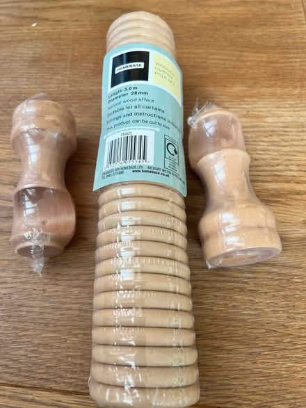 Photo of free New Wooden curtain rings & brackets (Barnes SW13) #1