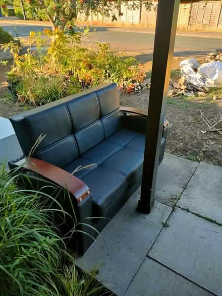 Photo of free 2-3 seater couch/folding bed/storage (Shortstown MK42) #1