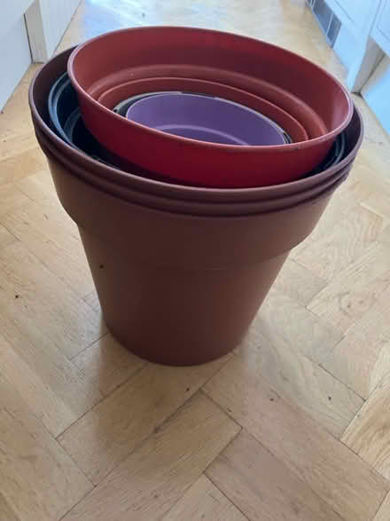 Photo of free Ten plastic plant pots (BN3) #1