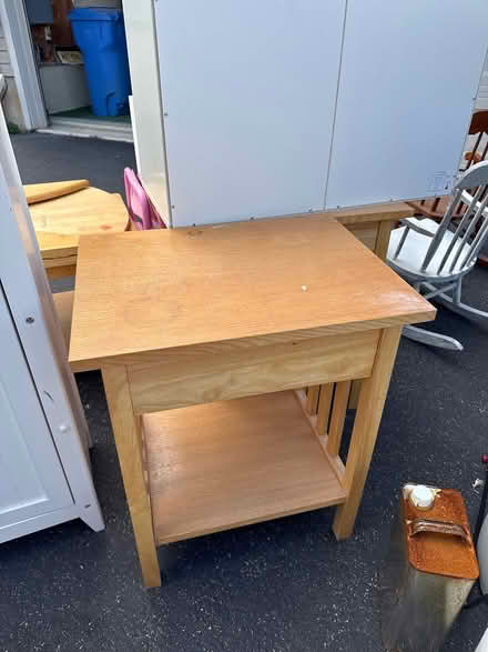 Photo of free Wood side table (Swedesboro - Gen Arthur elem) #1
