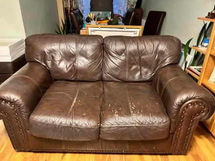 Photo of free 2 seater leather sofa (Bexleyheath DA7) #1