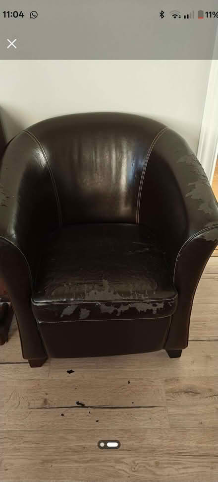 Photo of free leather tub chair (BT15) #2