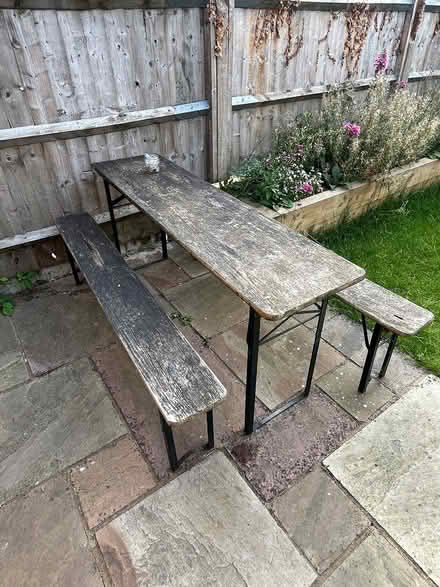 Photo of free Garden table and 2 benches (Wood Green N22) #2