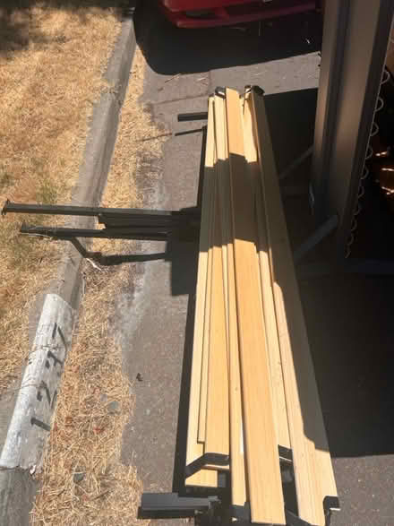 Photo of free King size living spaces bed frame (Near Hillsdale and Foxworthy) #1
