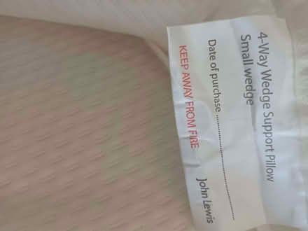 Photo of free 4-way Wedge Support Pillow (Beaconsfield HP9) #4