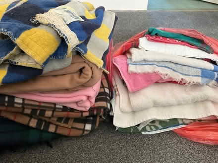 Photo of free Bundle of old blankets and towels (Bohemia TN37) #1