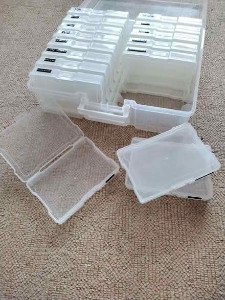 Photo of free Carry handle storage box - 16 boxes inside (Allerton L18) #1