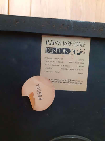 Photo of free pair of wharfdale denton exp2 speakers (Lordship Estate SG6) #2