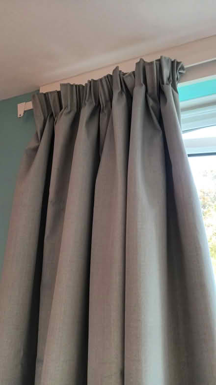 Photo of free 1 x pair of Blue blackout curtains (SW11) #2
