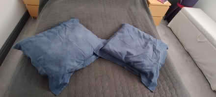 Photo of free 2 x large blue cushions (Walkley, Sheffield s6) #1
