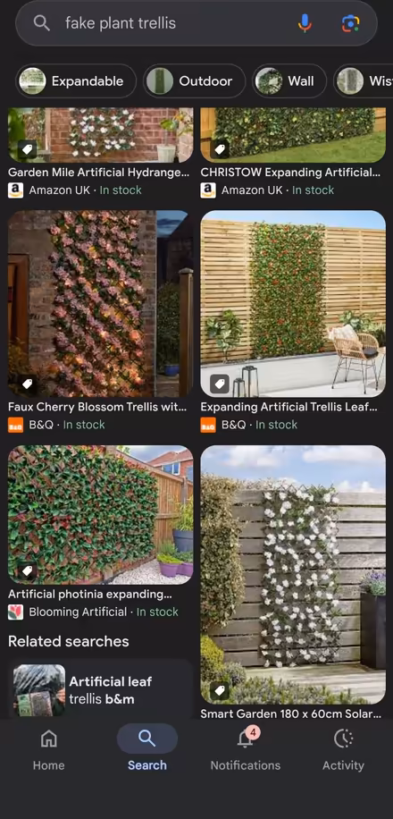 Photo of Fake trellis plant (Podsmead GL1) #1