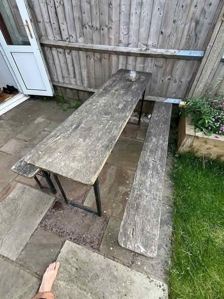 Photo of free Garden table and 2 benches (Wood Green N22) #1
