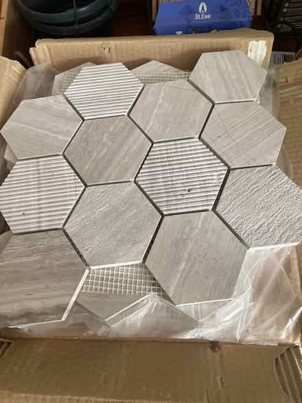 Photo of free Hexagonal ceramic tiles on mats (GL6 Minchinhampton) #1
