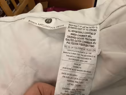 Photo of free 2 Goose Feather Pillows (Palos Park) #2