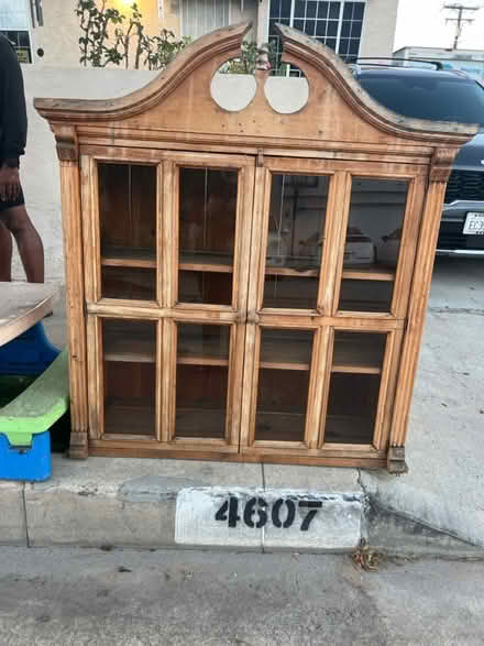 Photo of free CURB ALERT: GORGEOUS wood cabinet (Hawthorne) #1