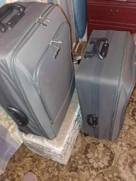 Photo of free Set of 2 Large grey suitcases (Pontefract) #2