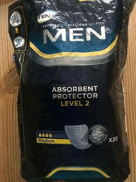 Photo of free Men's incontinence pads Medium (Woodbridge IP12) #1