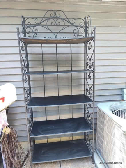 Photo of free Wrought iron shelving unit (Westmont) #1