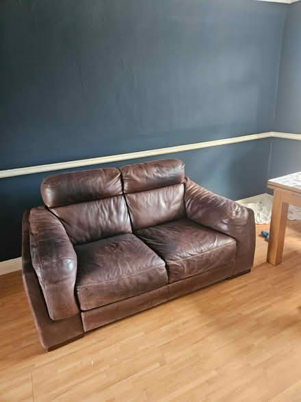 Photo of free Leather 2 seater and arm chair (Dublin 5) #1