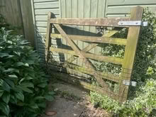 Photo of free 2 sturdy 5 bar gates; 8x4, 5x4 ft (Boughrood, Powys LD3 0YX) #1