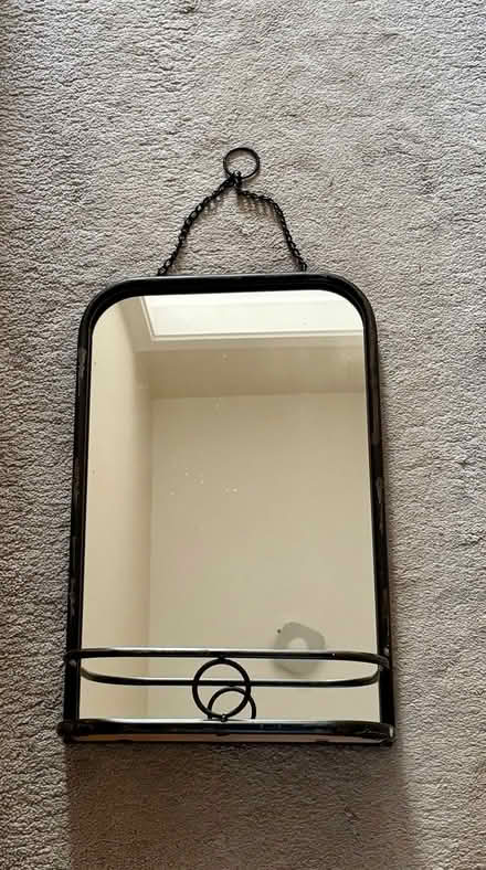Photo of free Industrial style mirror with shelf (Totley S17) #2